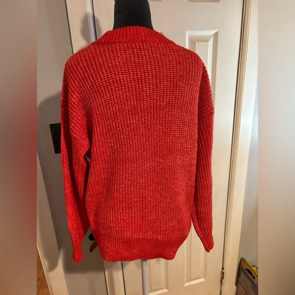 NWOT Sonoma Vibrant Red Knit Pullover XS